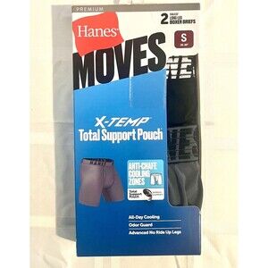 Hanes Premium Long Leg Boxer Briefs Small Odor Guard No Ride Up Anti Chafe Cool